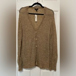 J.Crew beige button down cardigan NWT